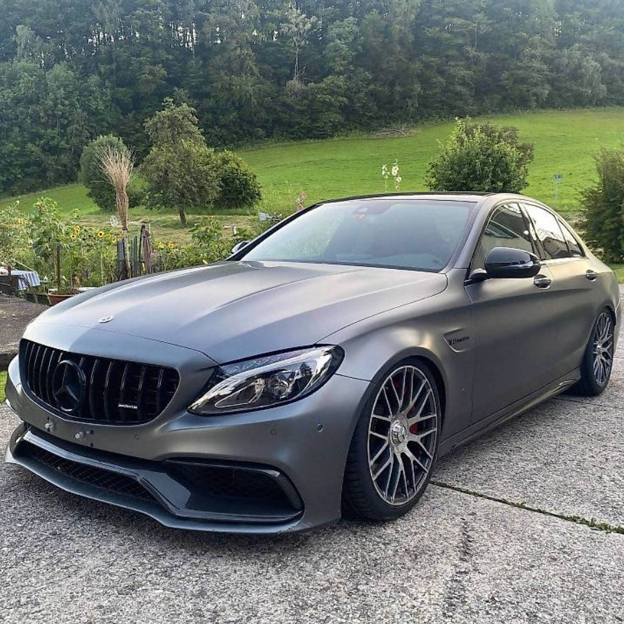 Mercedes W205 C63 AMG Carbon Frontaufsatz & Flaps inkl. DTC Fussgängerschutz
