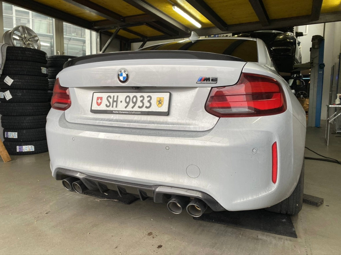 Heckspoiler P-Typ MIT DTC CH-Zulassung Carbon BMW F22 Coupe F87 M2 Hecklippe