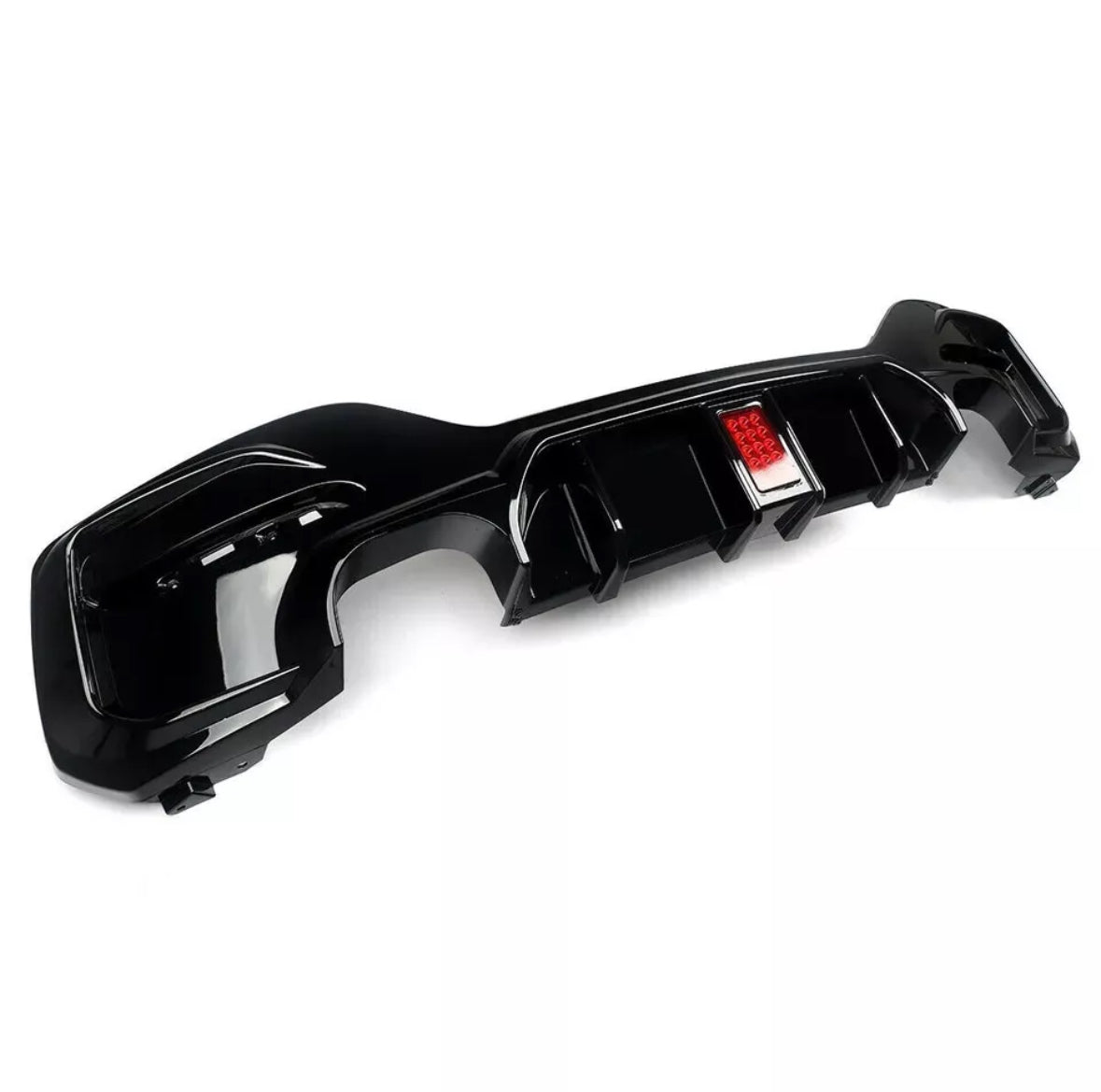 Heckdiffusor mit LED-Leuchte in Schwarz glänzend, für BMW F20 M135i und F21 M140i LCI Facelift, inkl. DTC-Gutachten
