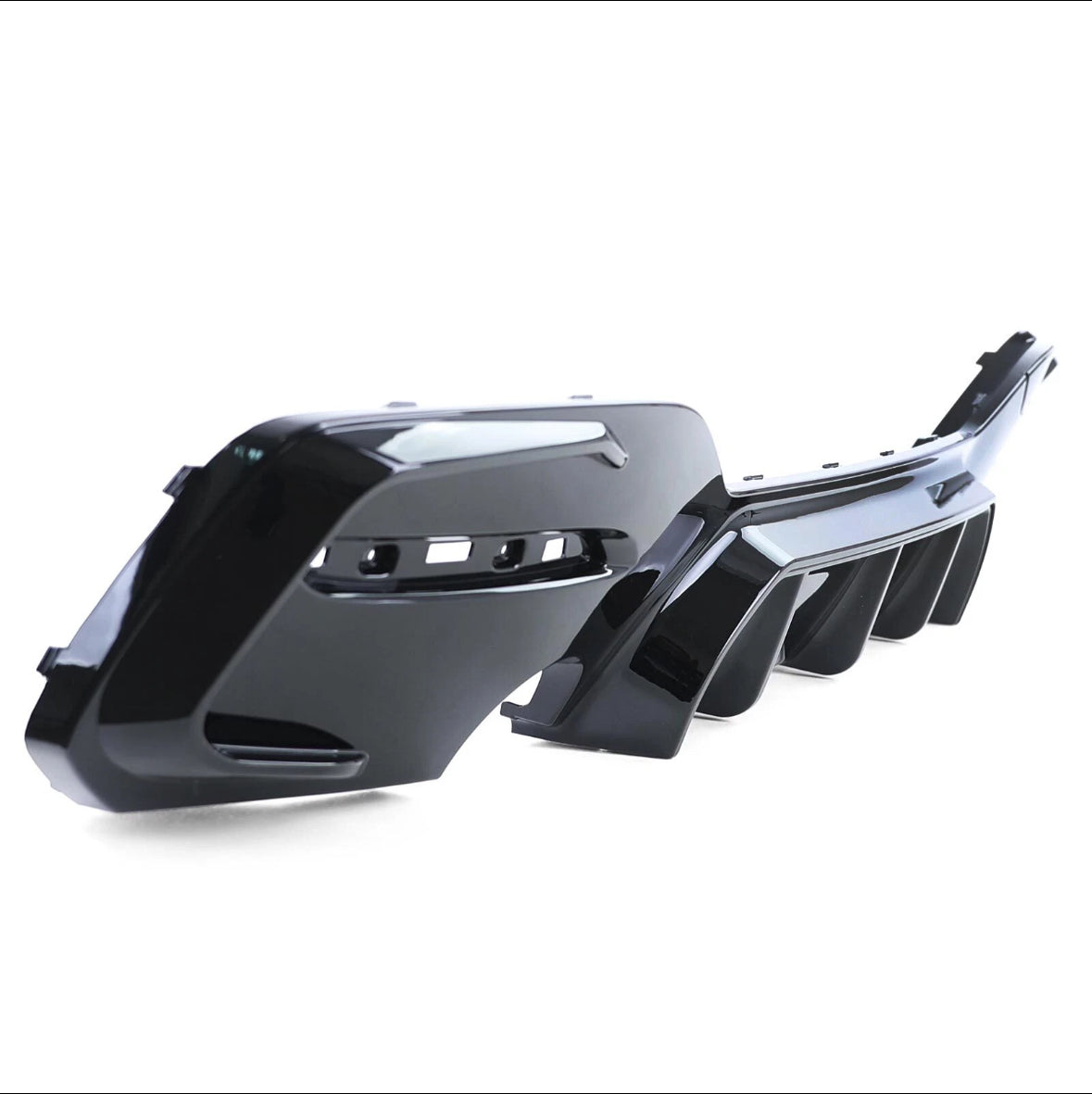 Diffusor P-Typ 1+1 Rohr Schwarz Glanz BMW F20 F21 LCI Facelift M135 M140 Performance + DTC Gutachten
