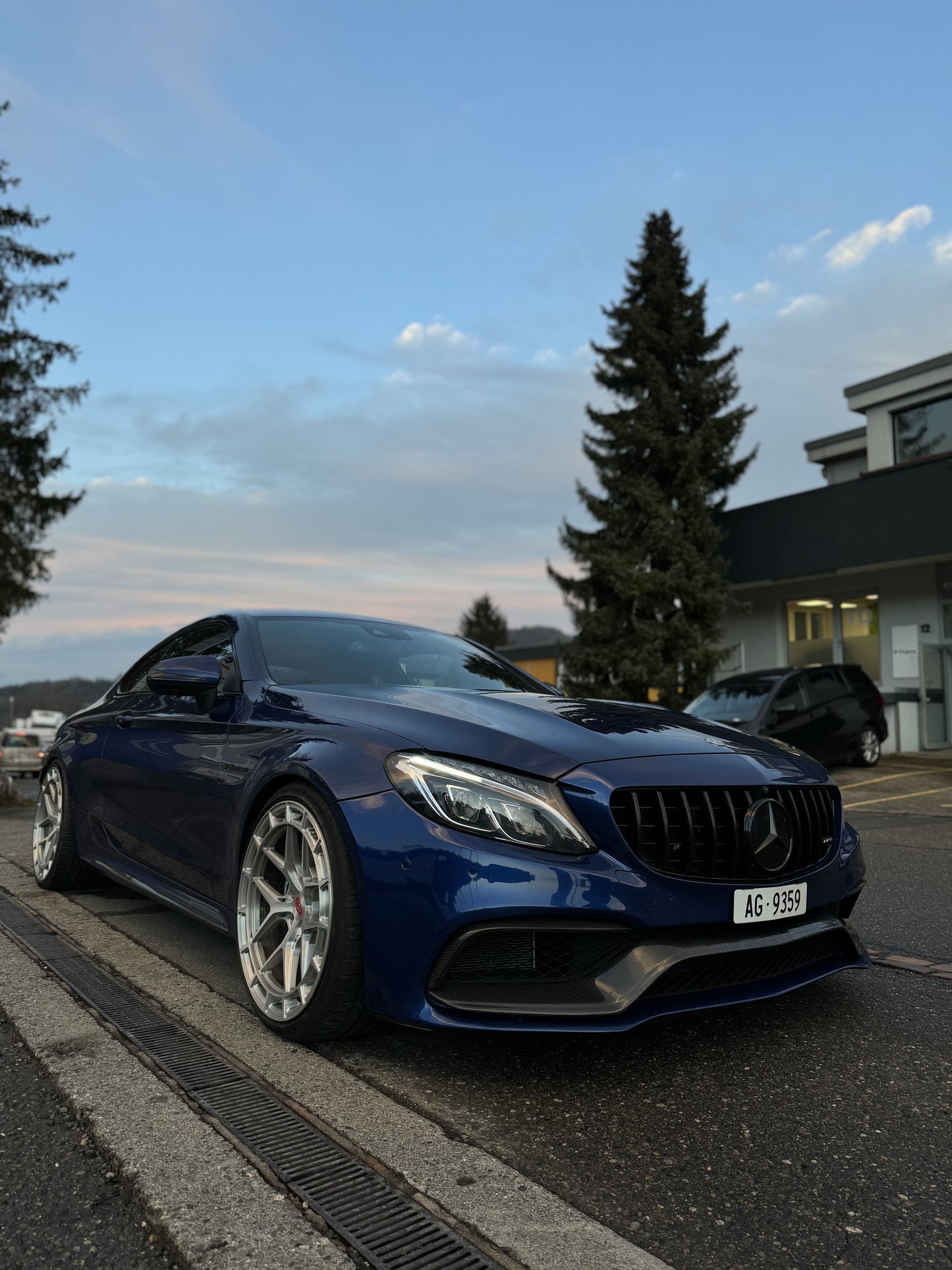 Mercedes W205 C63 AMG Carbon Frontaufsatz & Flaps inkl. DTC Fussgängerschutz
