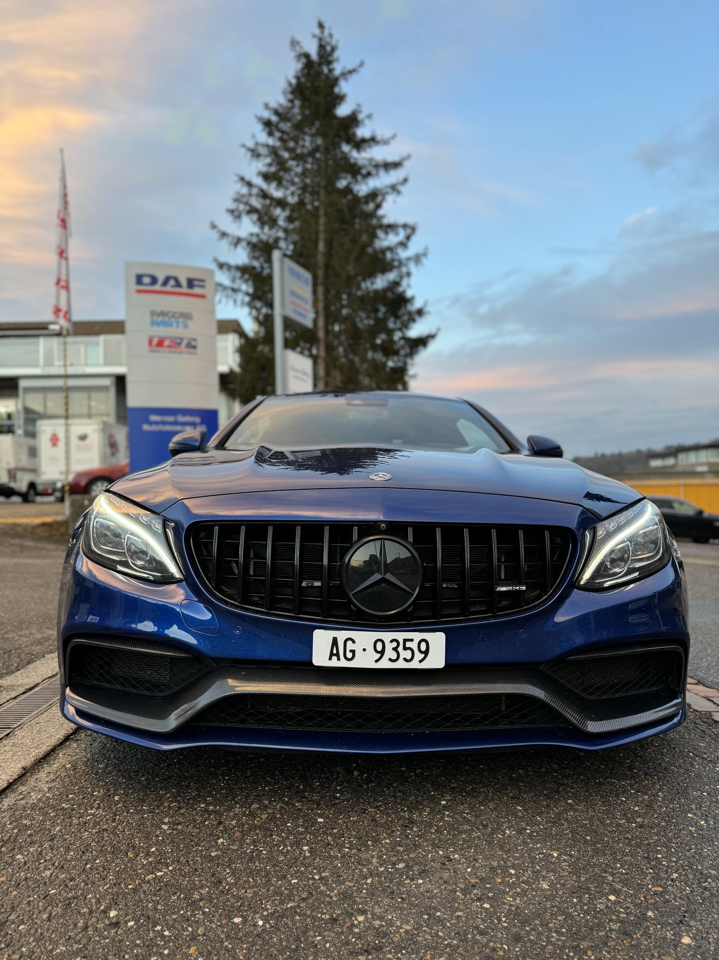 Mercedes W205 C63 AMG Carbon Frontaufsatz & Flaps inkl. DTC Fussgängerschutz