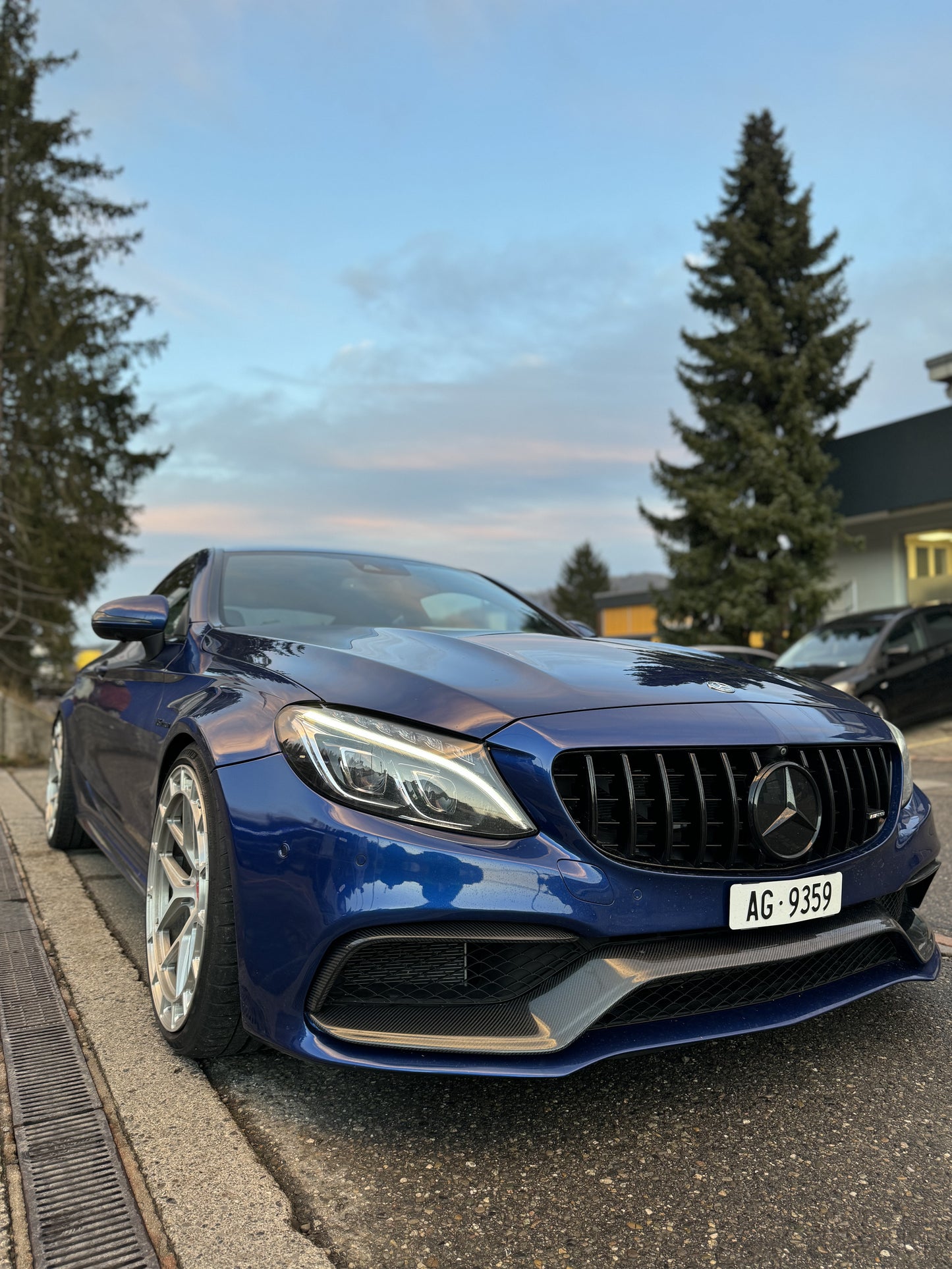 Mercedes W205 C63 AMG Carbon Frontaufsatz & Flaps inkl. DTC Fussgängerschutz