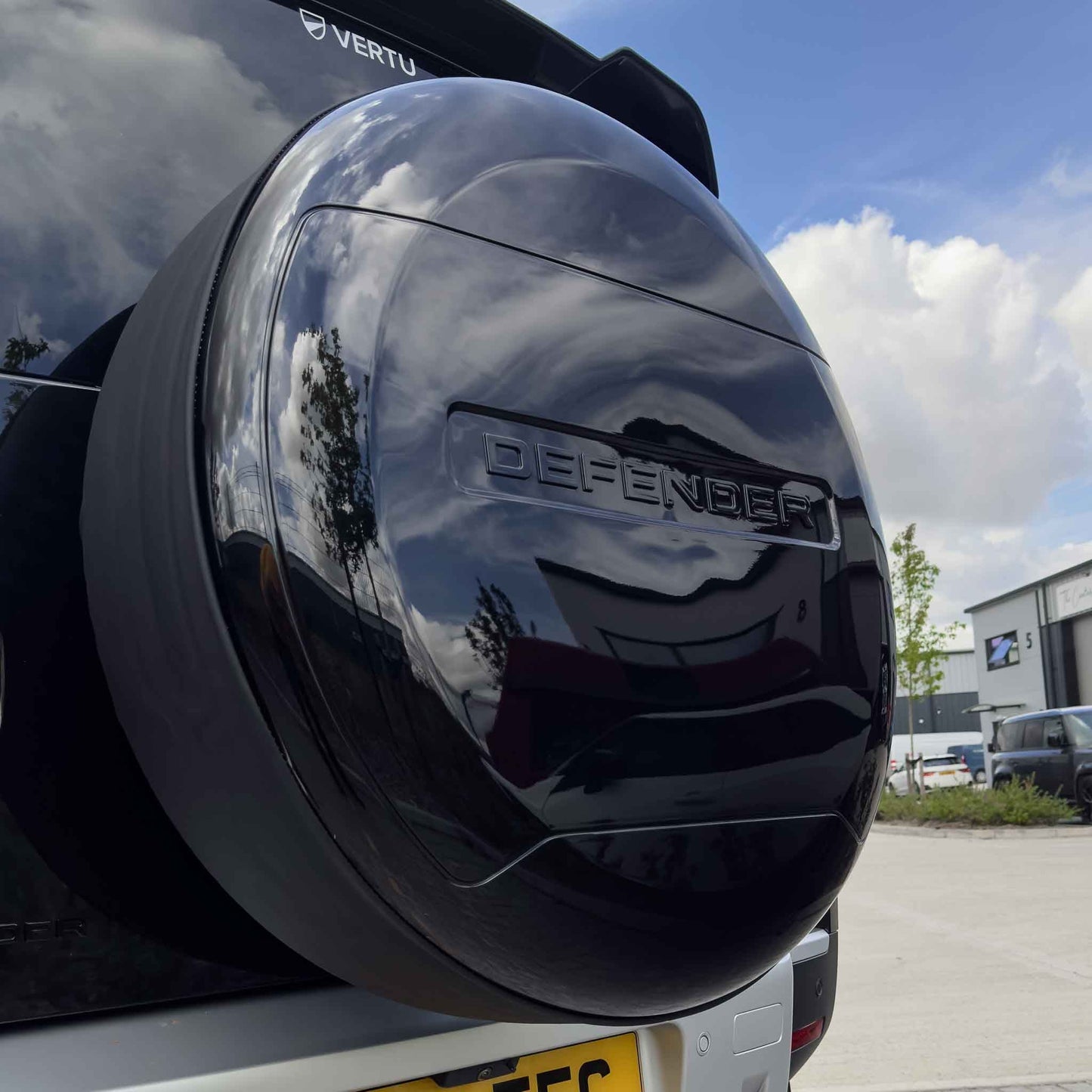 LAND ROVER DEFENDER L663 110 & 90 GLOSS BLACK SPARE WHEEL COVER