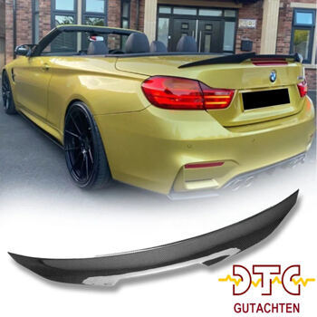 Hecklippe PSM Typ Carbon Look BMW 4er F33 F83 Cabrio 435i 420d Heckspoiler + DTC Gutachten