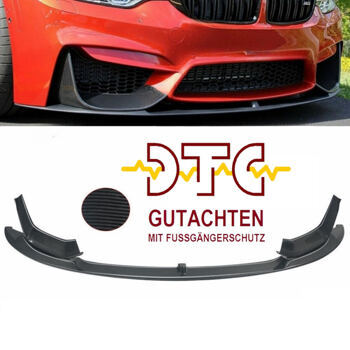 Frontlippe P-Typ MIT DTC GUARDS FUSSSCHUTZFlaps Carbon Look BMW M4 F82 F83 F80 M3