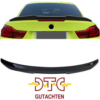 Hecklippe PSM Typ Schwarz Glanz BMW 4er F33 F83 Cabrio 435i 420d Heckspoiler + DTC Gutachten