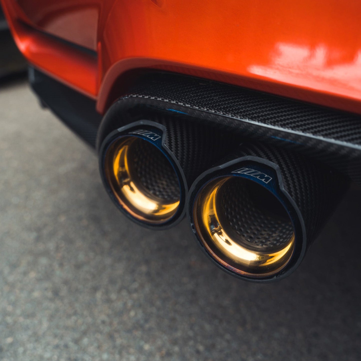 BMW M2/M3/M4/M5 F10/F80/F82/F83/F87 CARBON FIBRE EXHAUST TIPS - BURNT ENDS x4