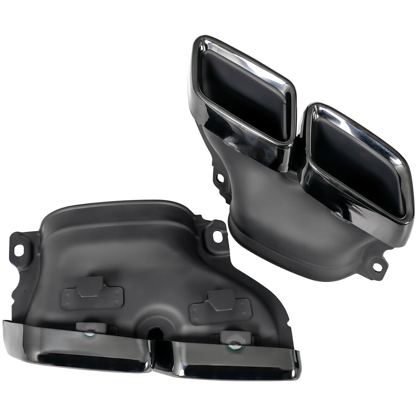 Rear Diffuser Diffuser Double Pipe Fits for Mercedes C-Klasse W205 S205 black