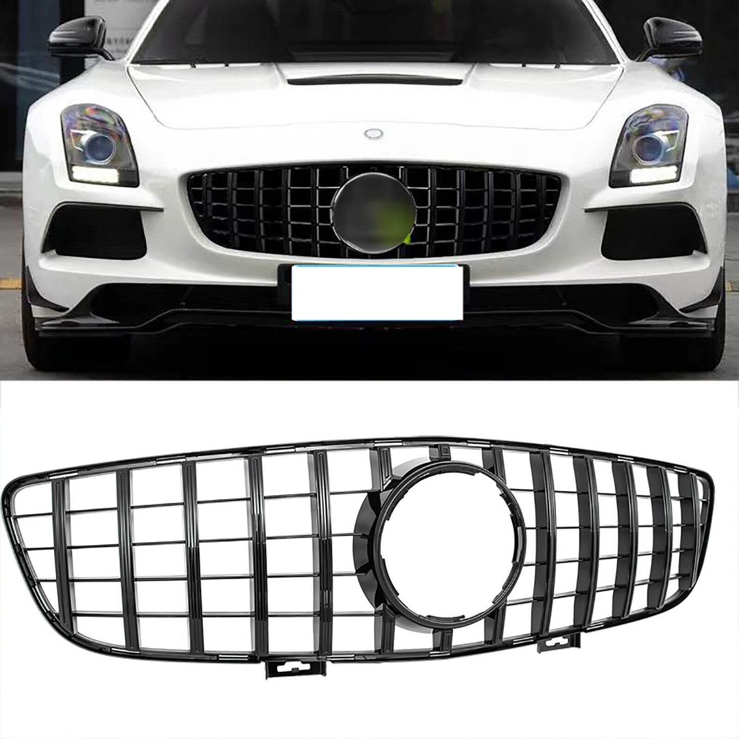 GT Panamericana Grill passend für Mercedes SLS C197 R197 AMG ganz schwarz