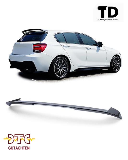 Dachspoiler P-Typ Schwarz Glanz mit DTC CH Gutachten BMW 1er F20 F21 Vorfacelift 11-15