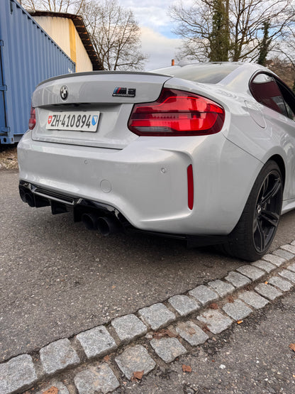 Diffusor M-Type MIT DTC CH-Gutachten Schwarz Glanz BMW M2 F87 Competition M2C Heckdiffusor
