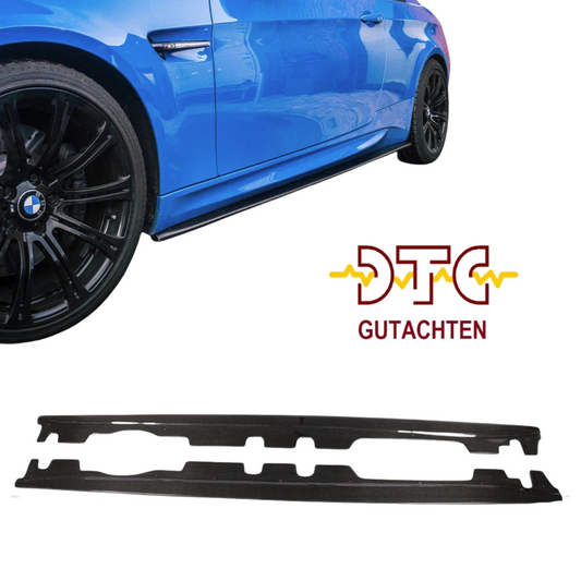 Seitenschweller P-Typ Carbon mit DTC CH-Zulassung BMW M3 E92 E93 Seitenschweller Schweller
