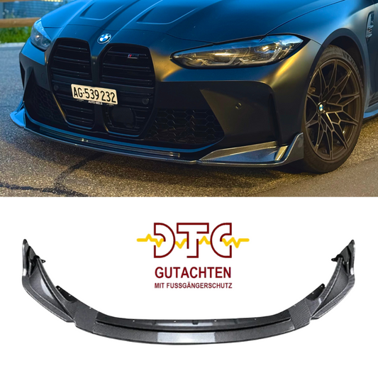 Frontspoiler CSL Typ Carbon Look BMW M4 G82 G83 M3 G80 G81 Frontlippe Spoiler + CH Gutachten DTC Fußgängerschutz