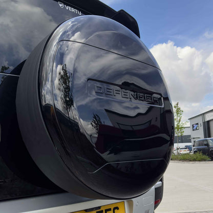 LAND ROVER DEFENDER L663 110 & 90 GLOSS BLACK SPARE WHEEL COVER