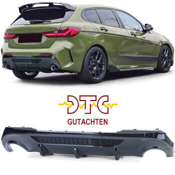 Diffusor P-Typ DTC Gutachten 1+1 Schwarz Glanz BMW 1er F40 M-Paket Heckdiffusor