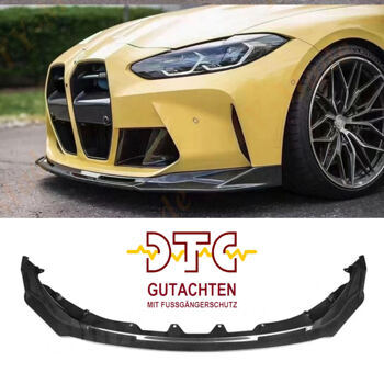 Frontspoiler V-Typ Echtcarbon BMW M4 G82 G83 M3 G80 G81 Frontlippe + DTC Fußgängerschutz CH Gutachten