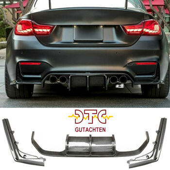 Diffusor VRS-Type mit DTC Zulassung Carbon Optik BMW M4 F82 F83 M3 F80 Heckdiffusor