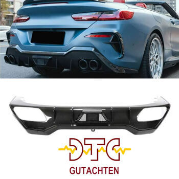 Diffusor LED-Licht Carbon BMW 8er G15 Coupé G14 Cabrio Heckdiffusor M850i 840i + CH Gutachten DTC Homologation