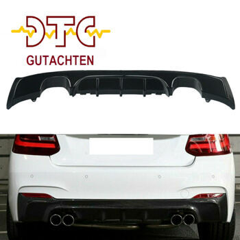 Diffusor 4-Rohr schwarz glanz mit DTC CH-Zulassung BMW 2er F22 F23 M235i M240i