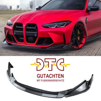 Frontspoiler CSL Typ Carbon Look BMW M4 G82 G83 M3 G80 G81 Frontlippe Spoiler + CH Gutachten DTC Fußgängerschutz