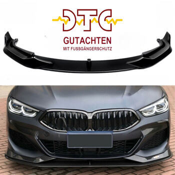 Frontspoiler A-Typ Schwarz Glanz BMW 8er G14 G15 G16 M850i 840i + DTC Gutachten Fußgängerschutz