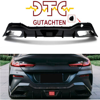 Diffusor LED-Leuchte schwarz glänzend BMW 8er G16 Gran Coupé M850i 840i mit DTC Gutachten