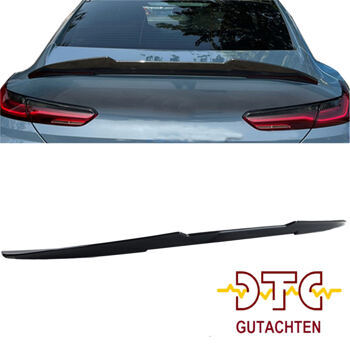 Heckspoiler Typ PSM Schwarz Glanz BMW 8er G16 Gran Coupé M850i 840i F93 M8 + DTC Gutachten