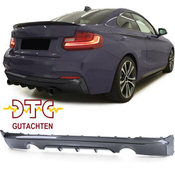 Diffusor P-Typ 2-Rohr Carbon Look Performance BMW 2er F22 F23 Heckdiffusor M235i M240i + DTC CH Gutachten