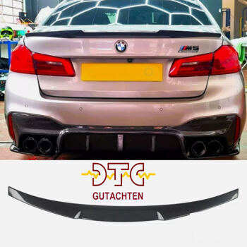 Heckspoiler V-Typ BMW 5er G30 M5 F90 Carbon-Optik Hecklippe + DTC CH Gutachten