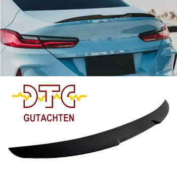 Heckspoiler V-Typ Schwarz Glanz BMW 8er G16 Gran Coupé M850i 840i M8 F93 mit DTC Gutachten