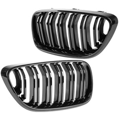 Kidney Grill Double Bar Suitable for BMW 2er F22 F23 F87 Piano Black